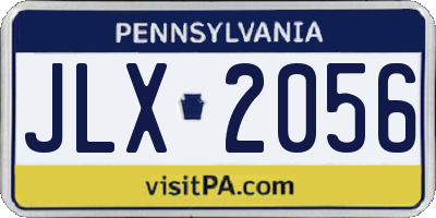PA license plate JLX2056