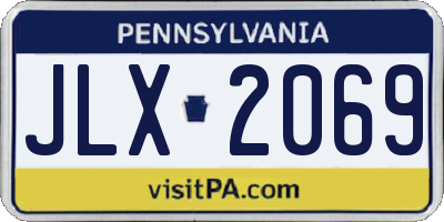 PA license plate JLX2069