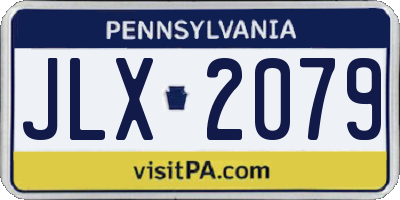 PA license plate JLX2079