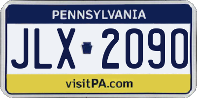 PA license plate JLX2090