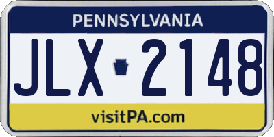 PA license plate JLX2148