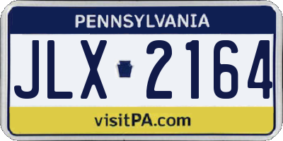 PA license plate JLX2164