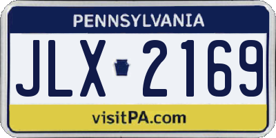 PA license plate JLX2169