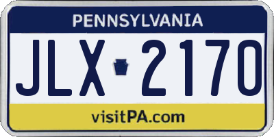 PA license plate JLX2170