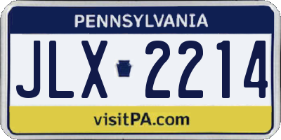 PA license plate JLX2214