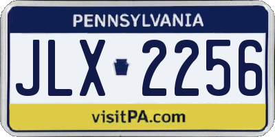 PA license plate JLX2256