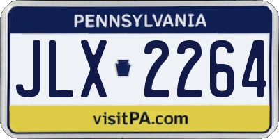 PA license plate JLX2264