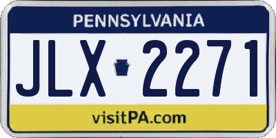 PA license plate JLX2271