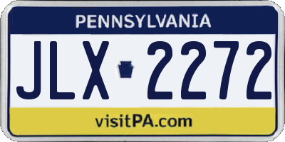 PA license plate JLX2272