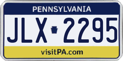 PA license plate JLX2295