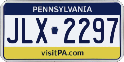 PA license plate JLX2297