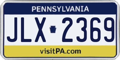PA license plate JLX2369