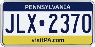 PA license plate JLX2370