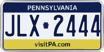 PA license plate JLX2444