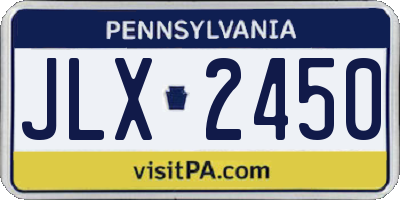 PA license plate JLX2450