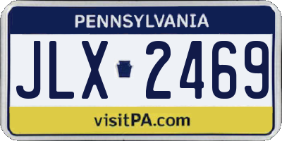 PA license plate JLX2469