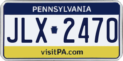 PA license plate JLX2470