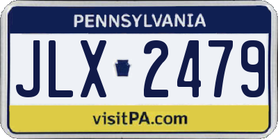 PA license plate JLX2479