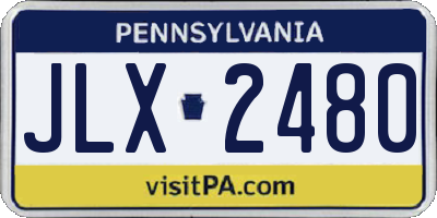 PA license plate JLX2480