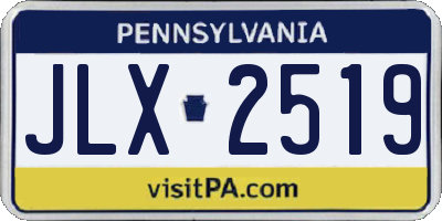 PA license plate JLX2519