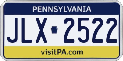PA license plate JLX2522
