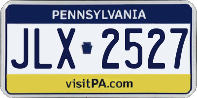 PA license plate JLX2527