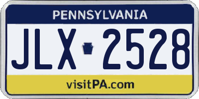 PA license plate JLX2528