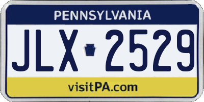 PA license plate JLX2529