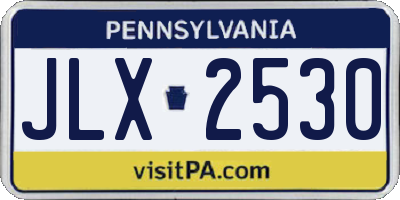 PA license plate JLX2530
