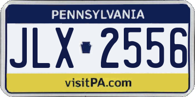 PA license plate JLX2556