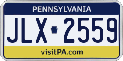 PA license plate JLX2559