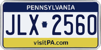 PA license plate JLX2560