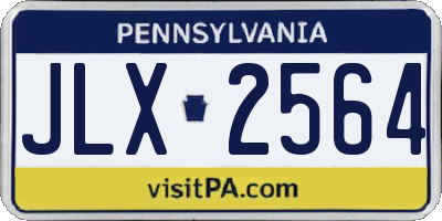 PA license plate JLX2564