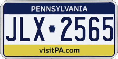 PA license plate JLX2565