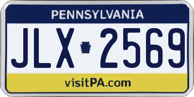 PA license plate JLX2569
