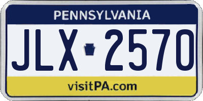 PA license plate JLX2570
