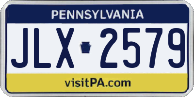 PA license plate JLX2579