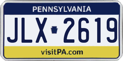 PA license plate JLX2619