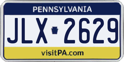 PA license plate JLX2629