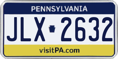 PA license plate JLX2632