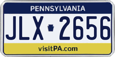 PA license plate JLX2656
