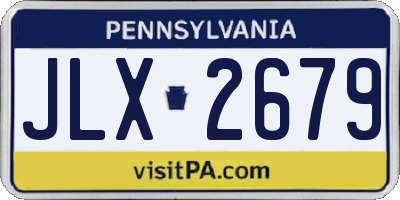 PA license plate JLX2679