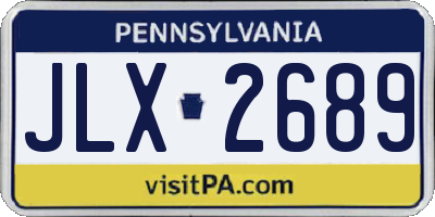 PA license plate JLX2689