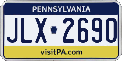 PA license plate JLX2690