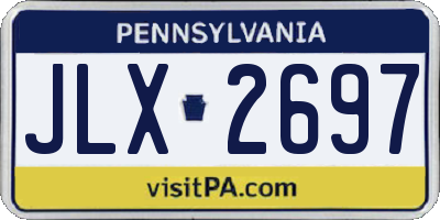 PA license plate JLX2697