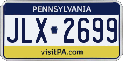 PA license plate JLX2699