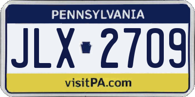 PA license plate JLX2709