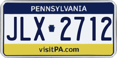 PA license plate JLX2712