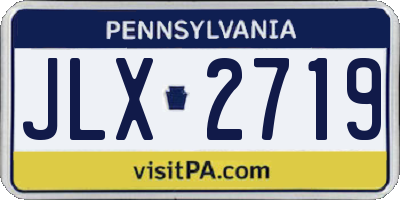 PA license plate JLX2719