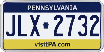PA license plate JLX2732